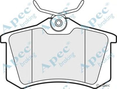 APEC BRAKING pad1190 -  Комплект тормозных колодок, дисковый тормоз
